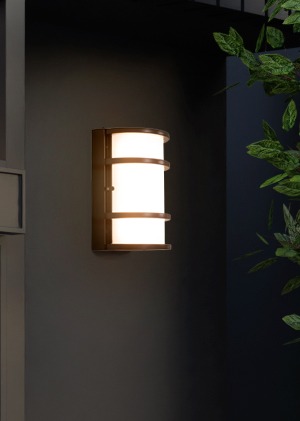 LED 실외 야외 외부 조명 벽부등 아크릴 방수 벽등 메이슨 하프 12W